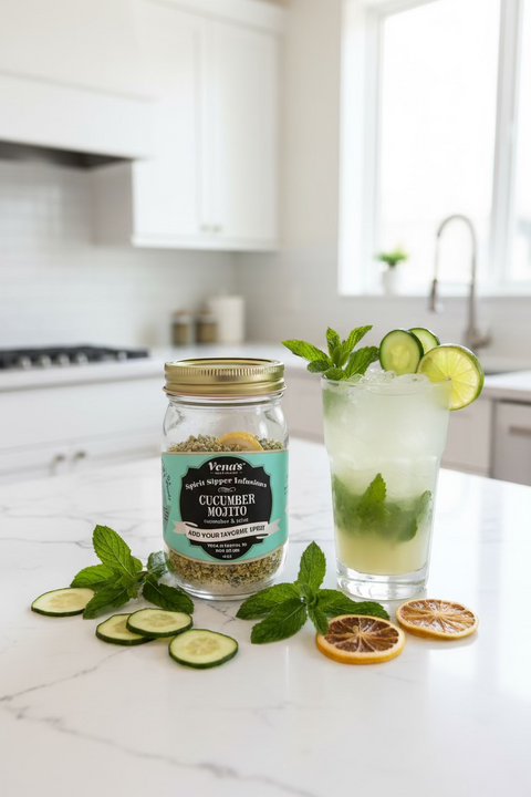 CUCUMBER MOJITO SPIRIT SIPPER AND NIPPER COCKTAIL INFUSION ( Cucumber & Mint )