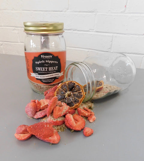 SWEET HEAT SPIRIT SIPPER AND NIPPER COCKTAIL INFUSION ( Strawberry & Jalapeño )